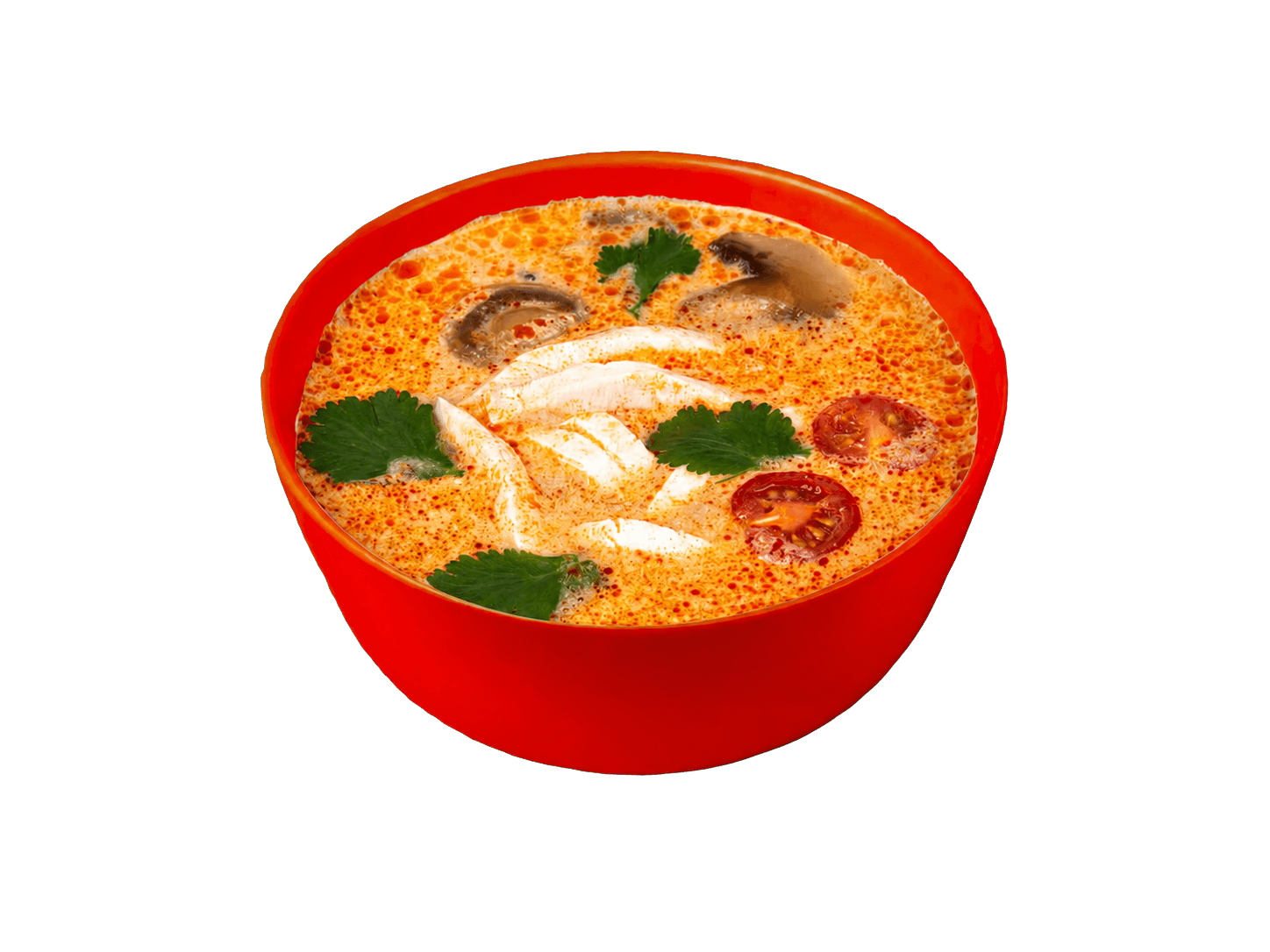 Том ям с цыплёнком и шампиньонами